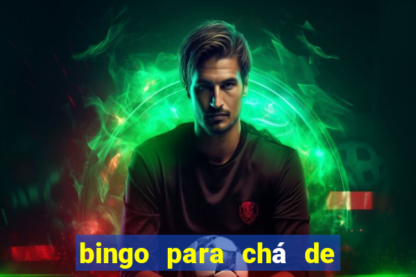 bingo para chá de bebê para imprimir grátis