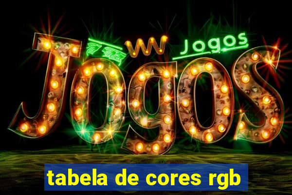 tabela de cores rgb